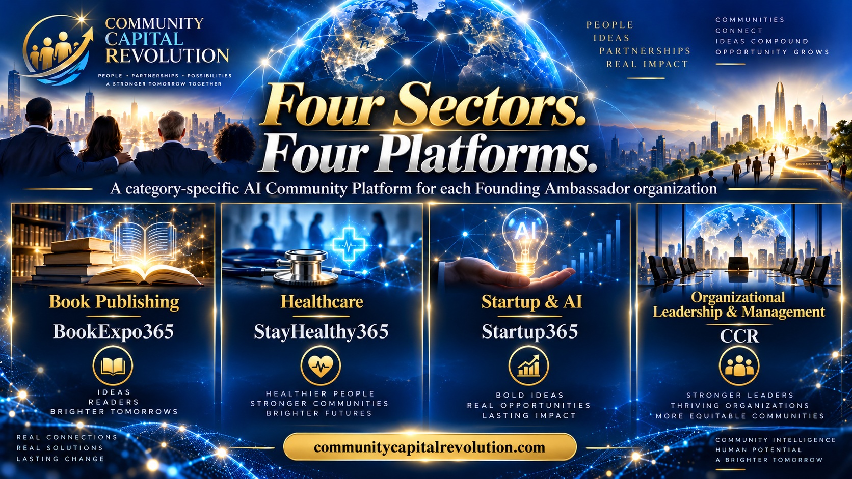 Four sectors, four platforms: BookExpo365, StayHealthy365, Startup365 and CCR